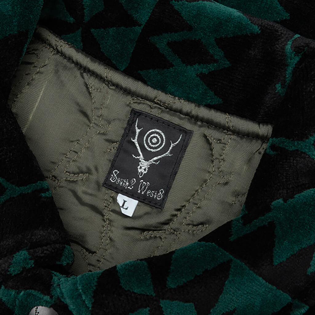 Coach Jacket Velvet - Black/Green, , large image number null