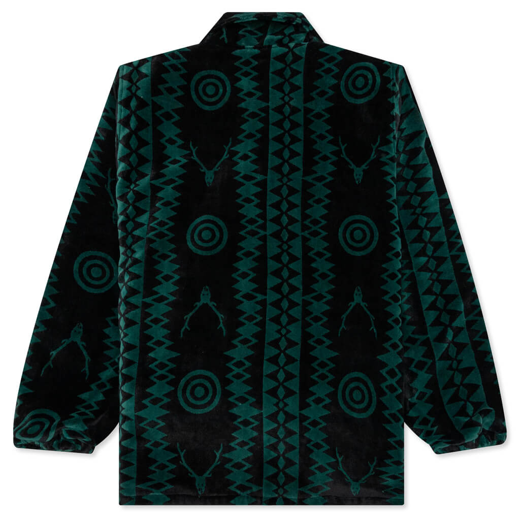 Coach Jacket Velvet - Black/Green, , large image number null