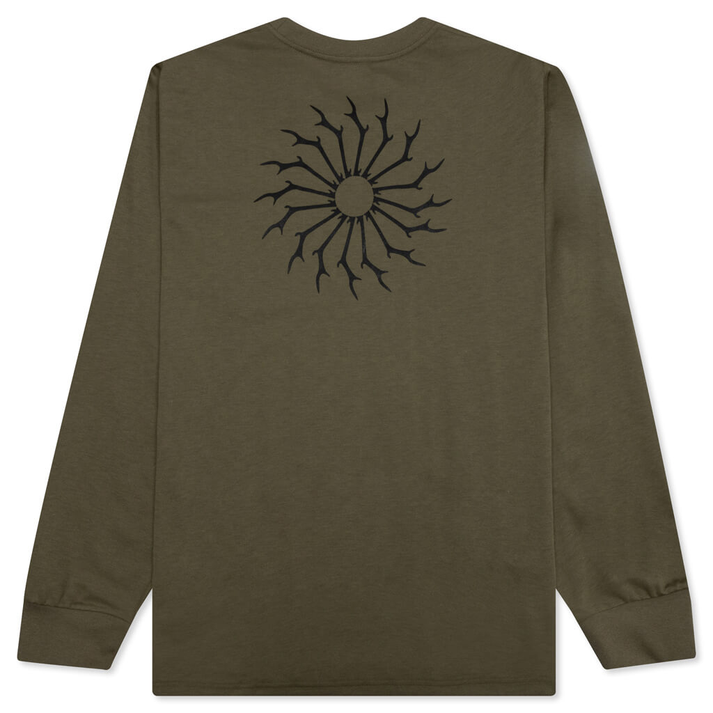 L/S Round Pocket Tee - Olive, , large image number null