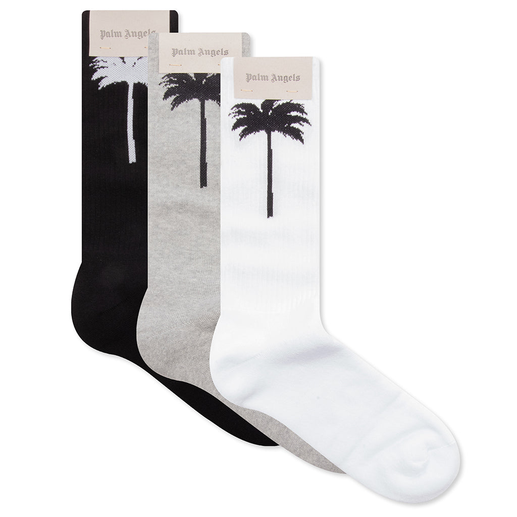 Palm Tripack Socks - Multicolor/Multicolor