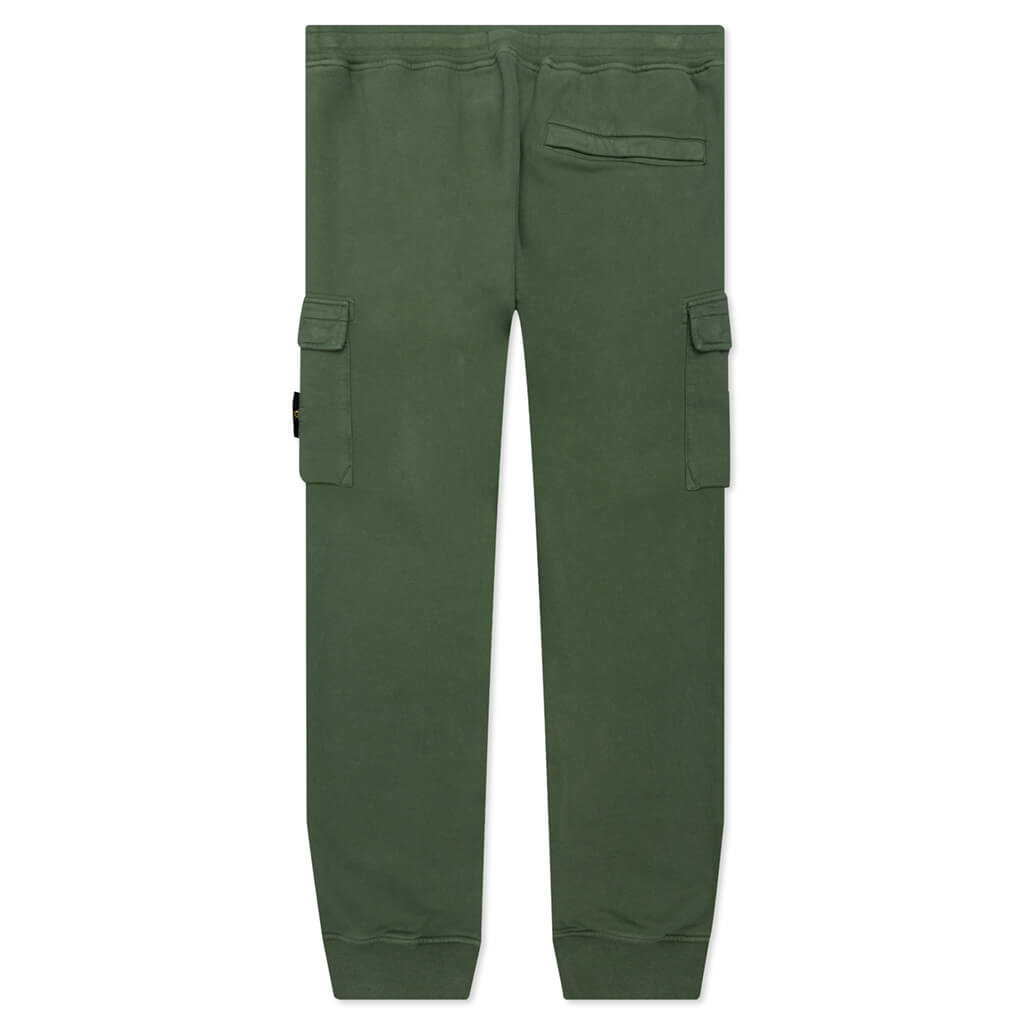 Brushed Cargo Fleece Pants - Olive Green