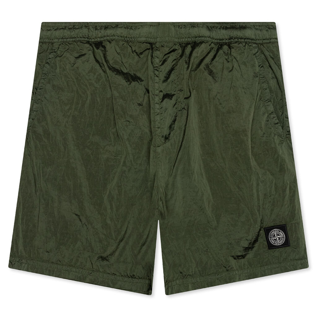 Econyl Regenerated Nylon Swim Trunks - Olive Green, , large image number null