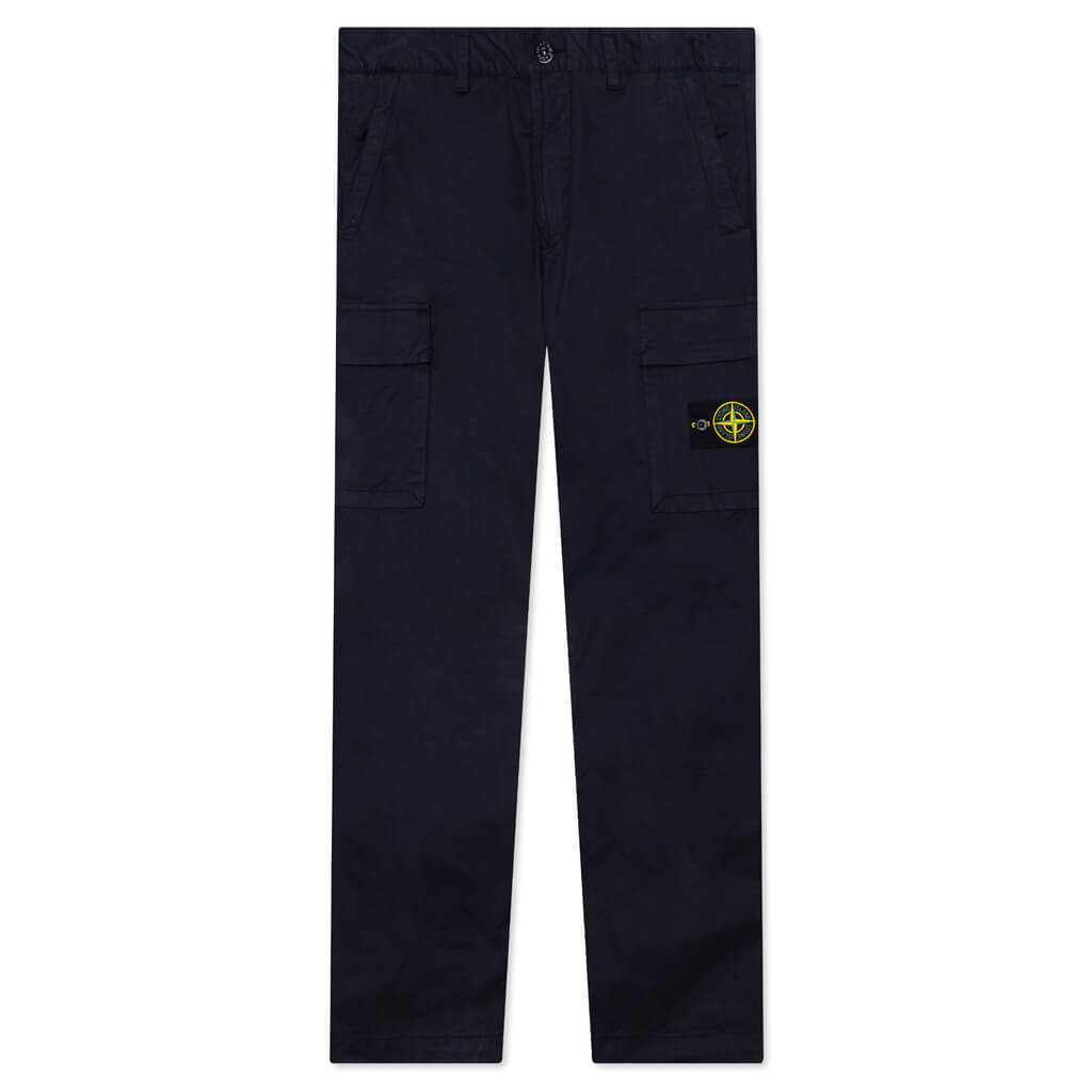 Stretch Gabardine Trousers - Navy Blue