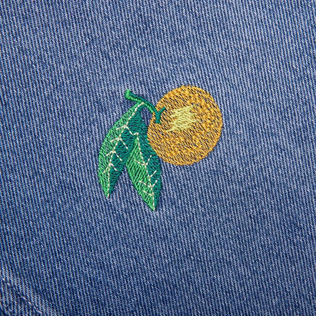 Stone Wash Denim Embroidered Motif Jean - Stone Wash, , large image number null