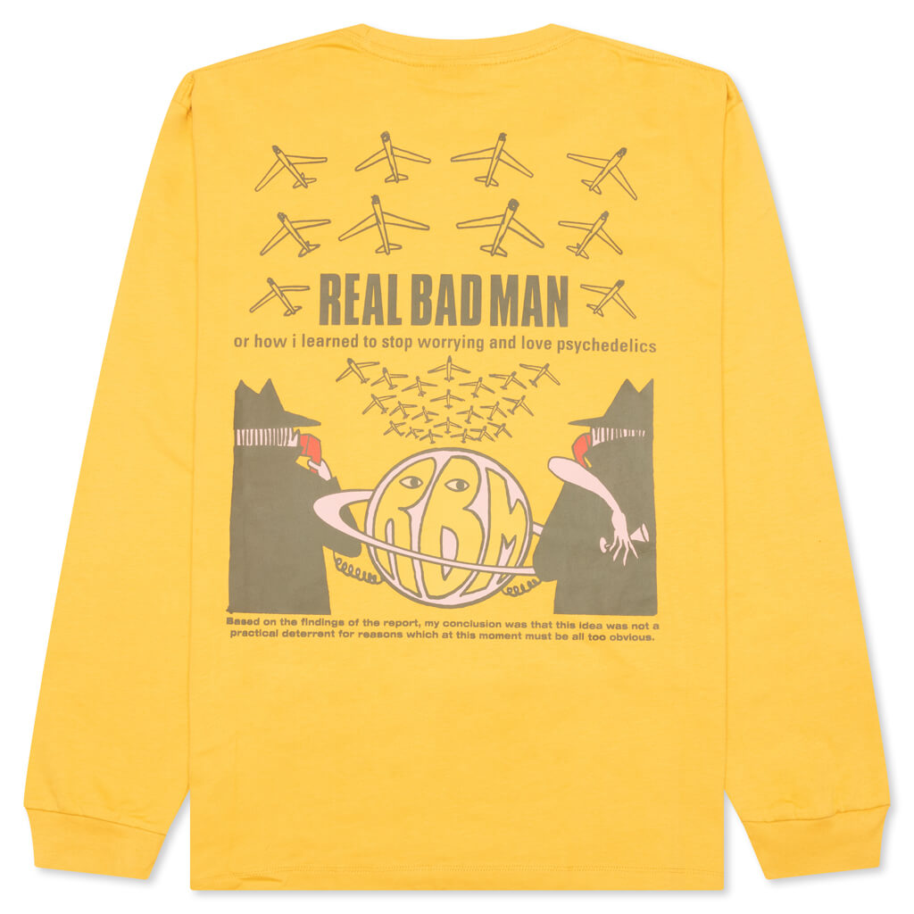 Stop Worrying L/S Tee - Mustard