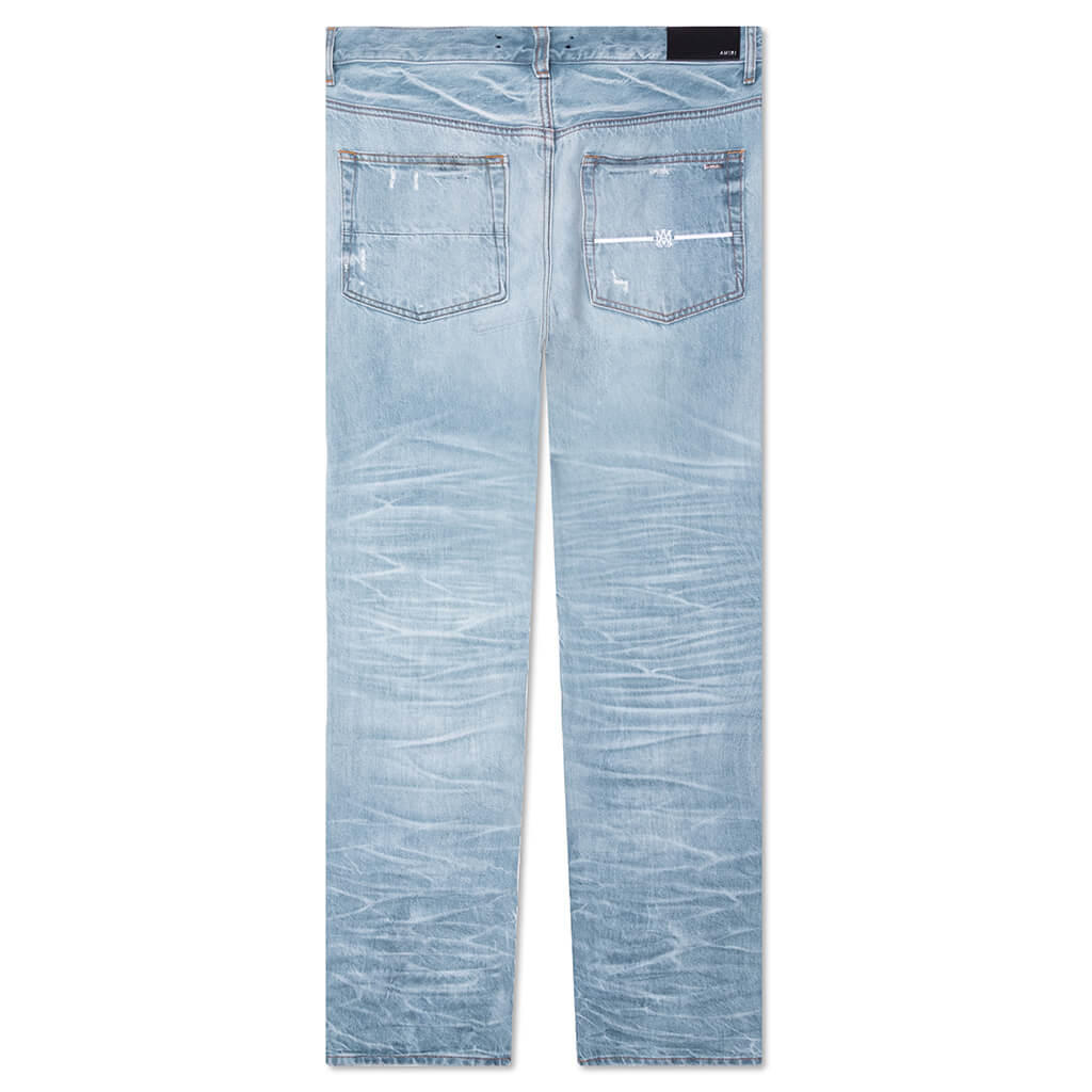 Straight Fit Aloha Patch Jean - Faded Indigo