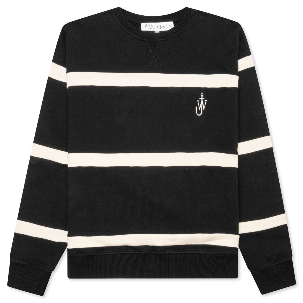 Stripe Sweatshirt - Black/Natural, , large image number null