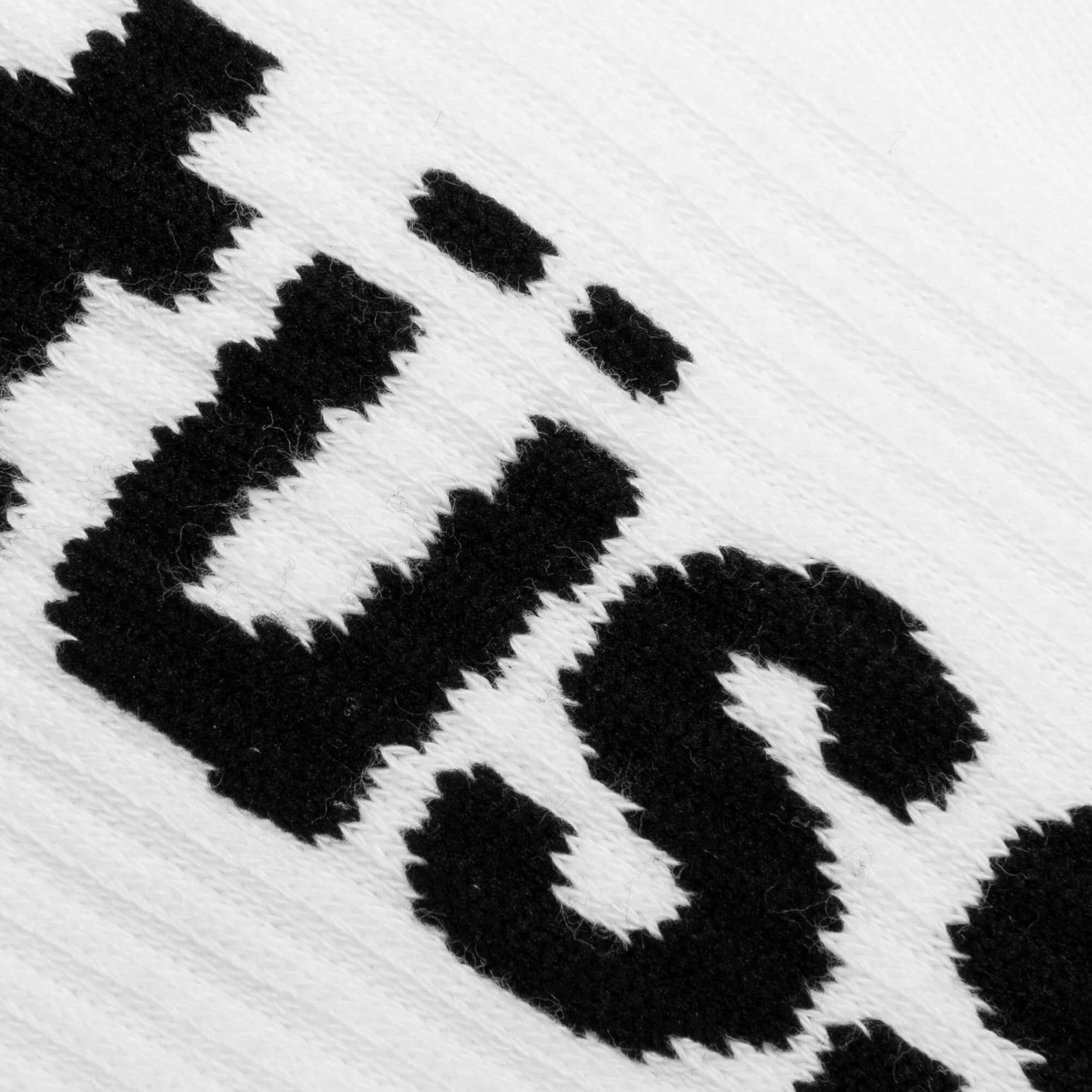 Helvetica Crew Socks - White/Black