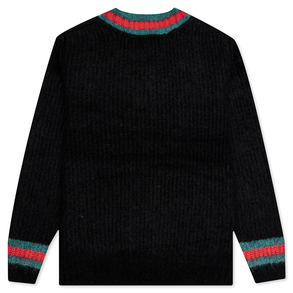 Mohair Tennis Sweater - Black