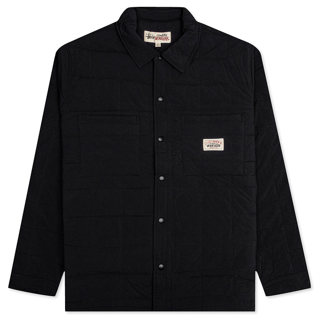 Quilted Fatigue Shirt - Black, , large image number null