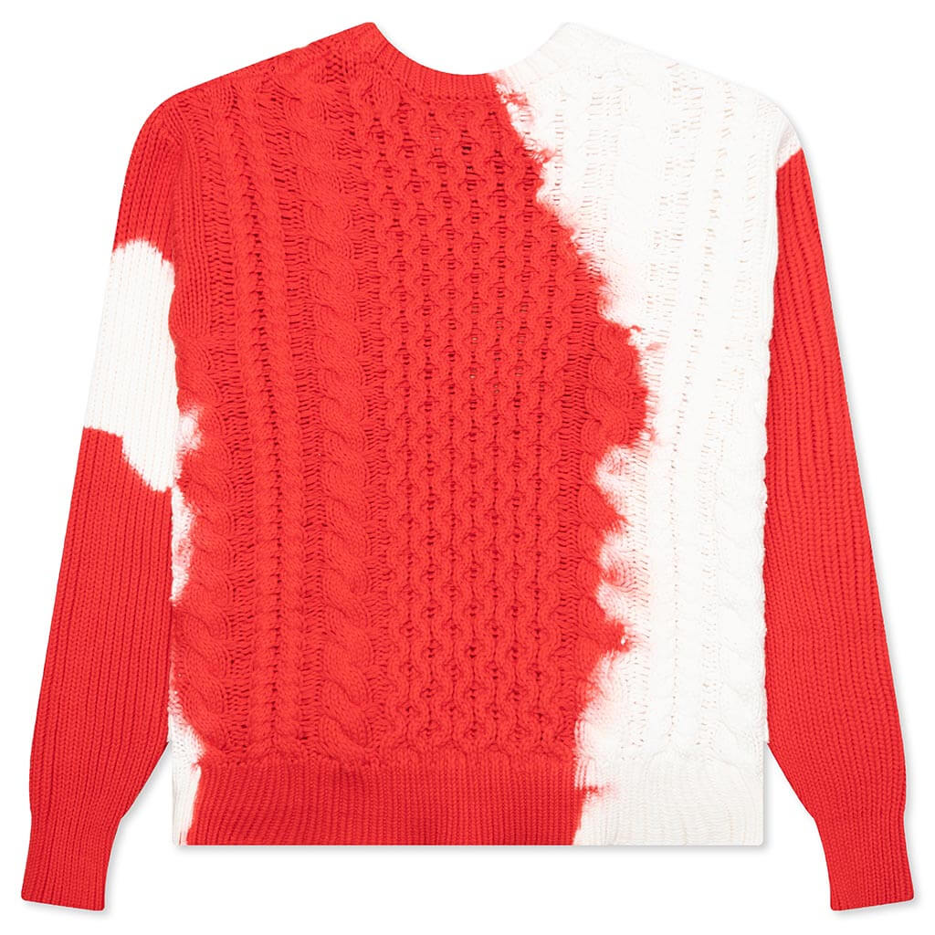 Stussy Tie Dye Fisherman Sweater - Red