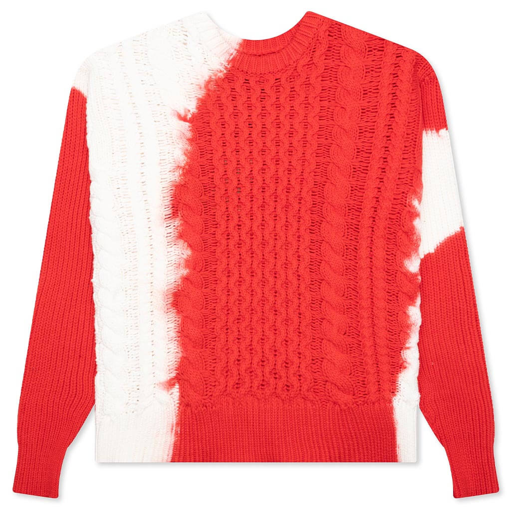 Stussy Tie Dye Fisherman Sweater - Red, , large image number null