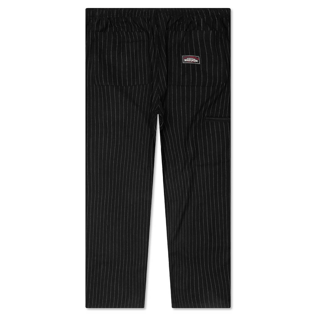 Wool Stripe Beach Pant - Black, , large image number null