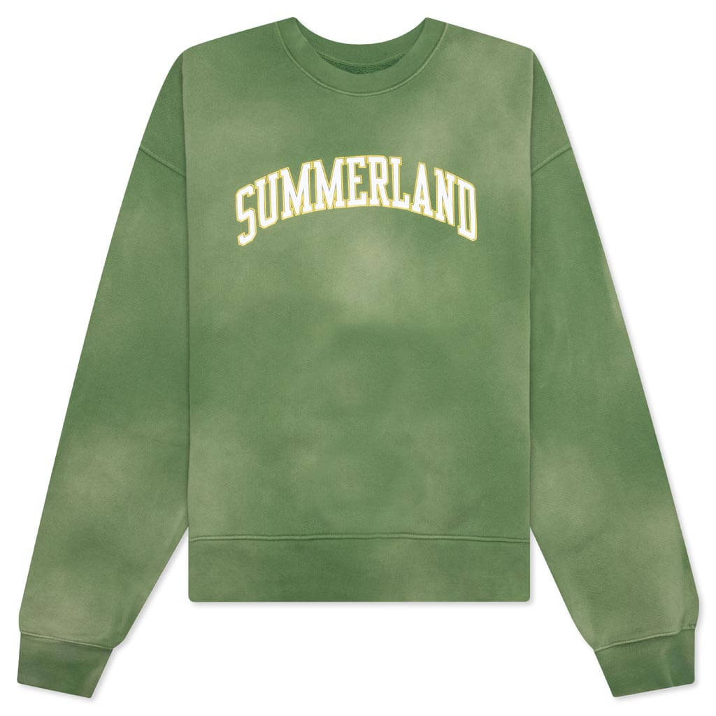 Summerland Collegiate Crewneck - Vintage Seaweed