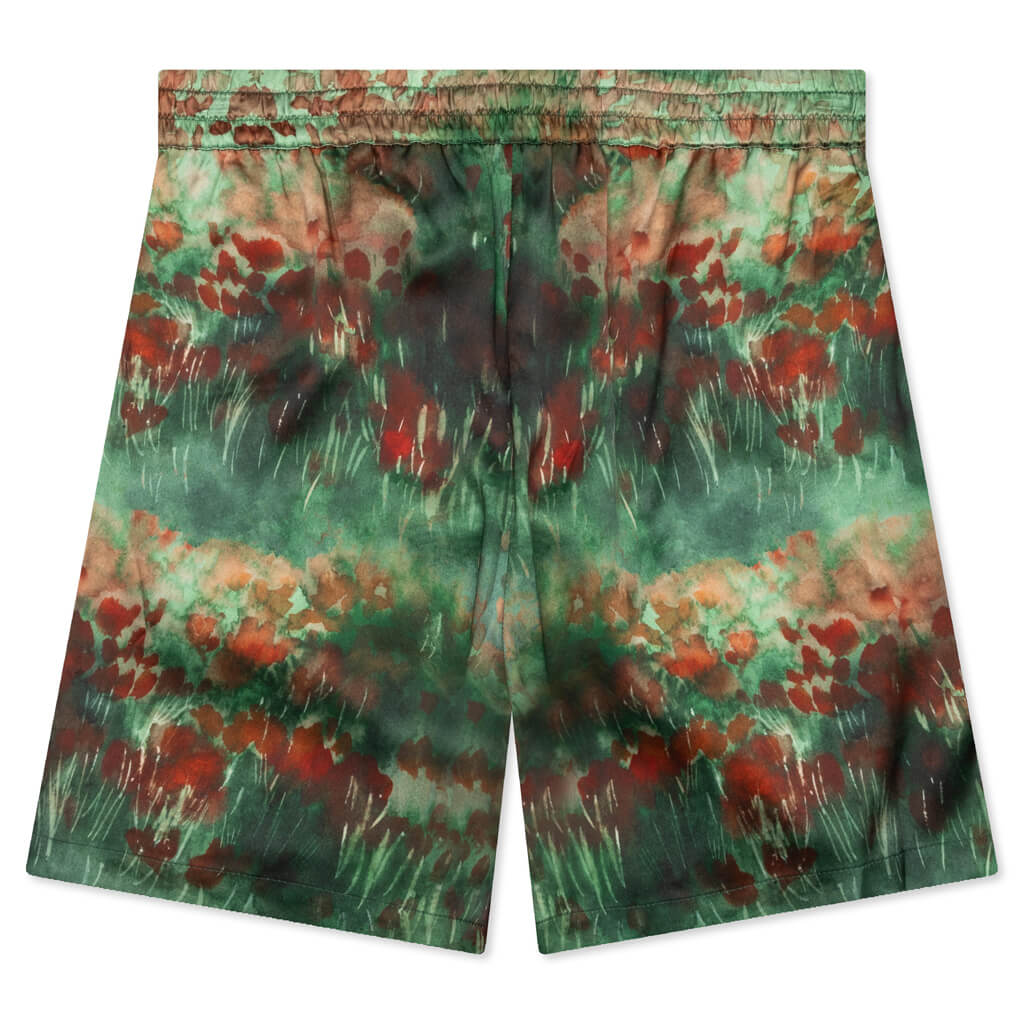 Summerland Sunset Silk Shorts - Landscape Poppies