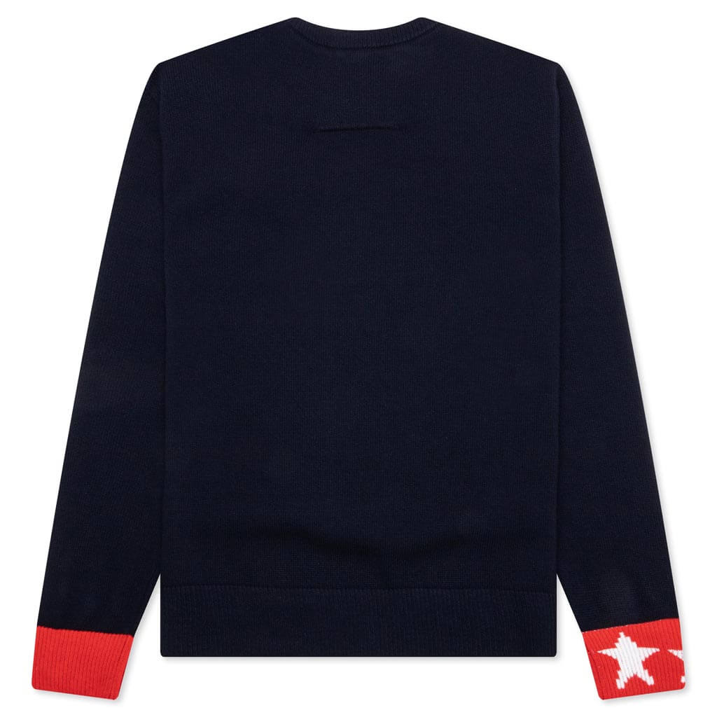 Sweater - Navy/Red