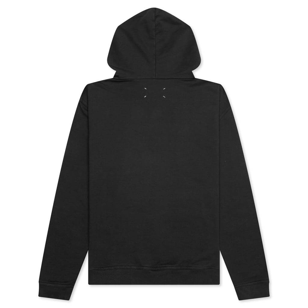 Tonal Upside Down Logo Hoodie - Washed Black/Tonal Embroidery