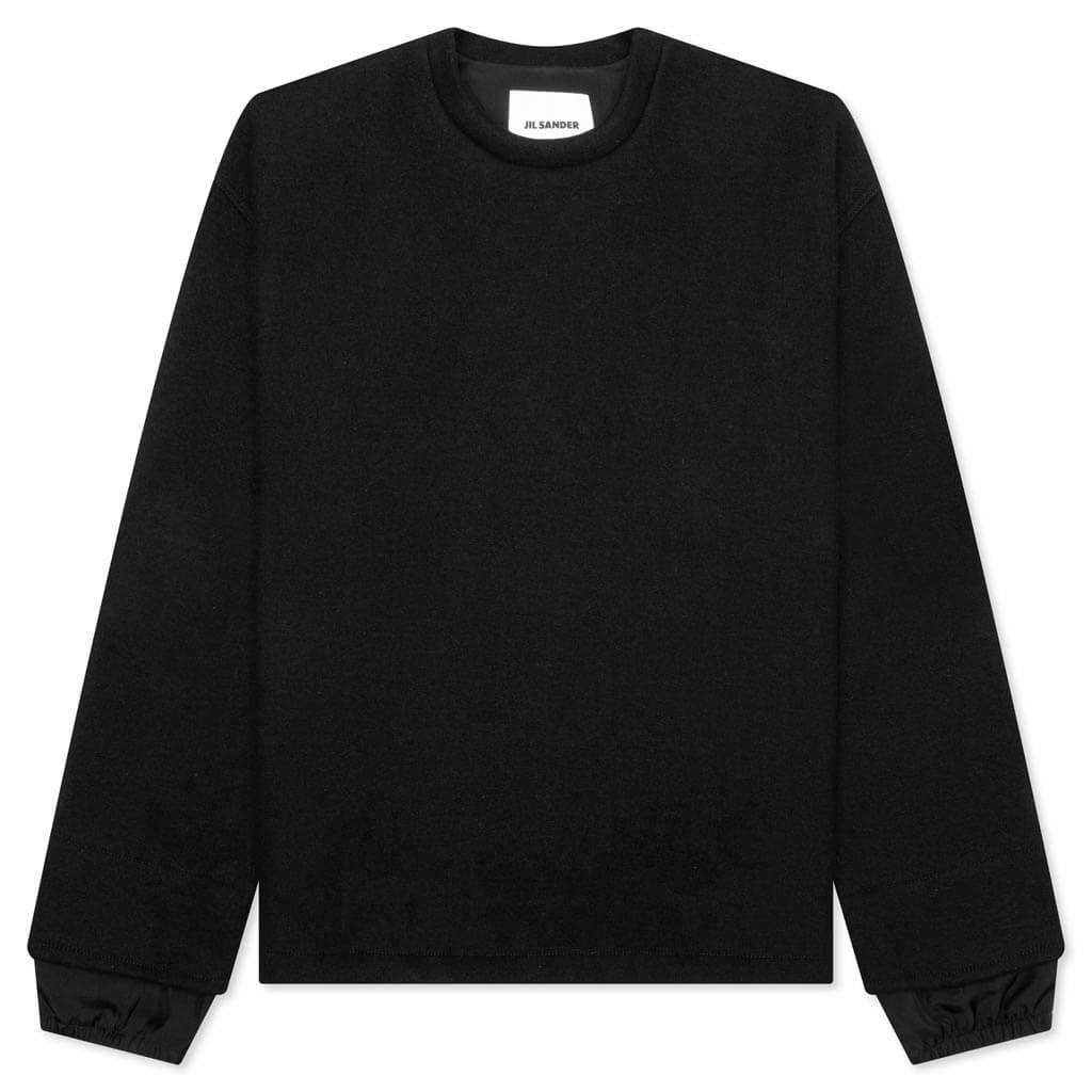 Lined Cuff Sweatshirt - Black
