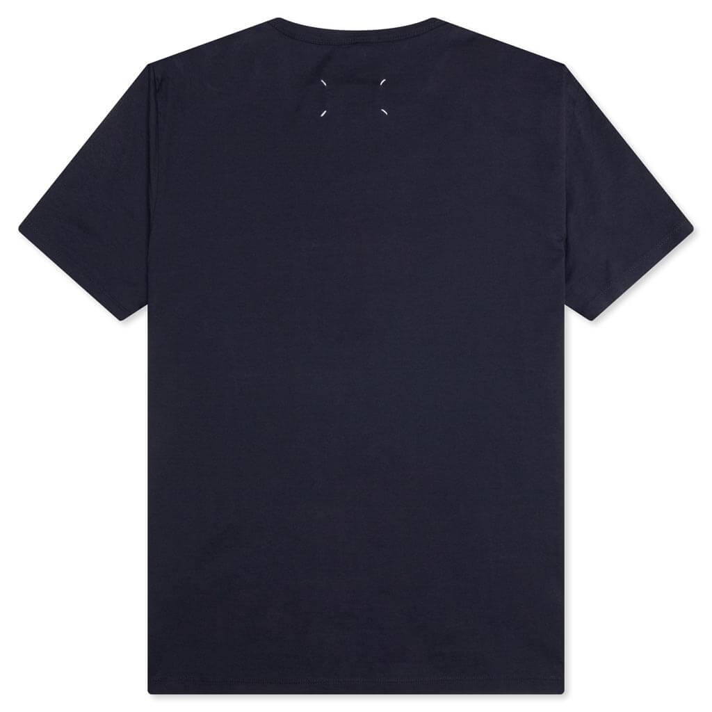 Upside Down Logo T-Shirt  - Blue/Tonal Embroidery