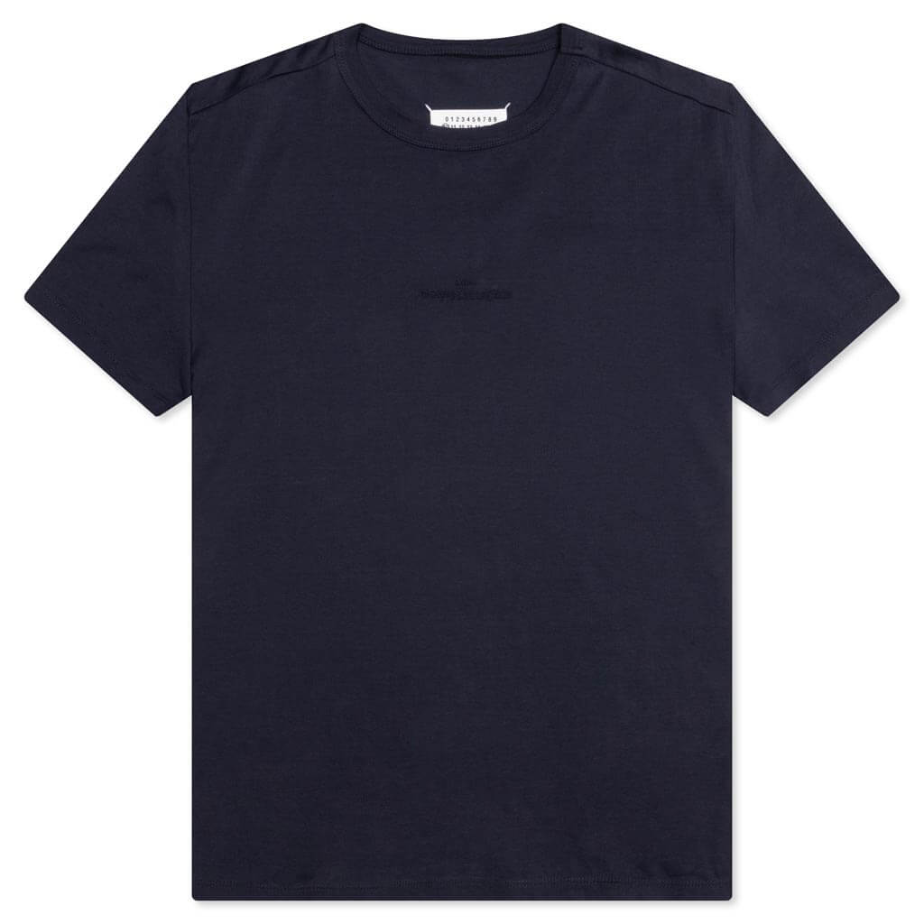 Upside Down Logo T-Shirt  - Blue/Tonal Embroidery