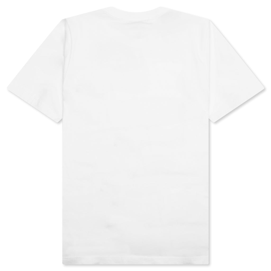 White Cotton T-Shirt With Gingham Logo - Lily White