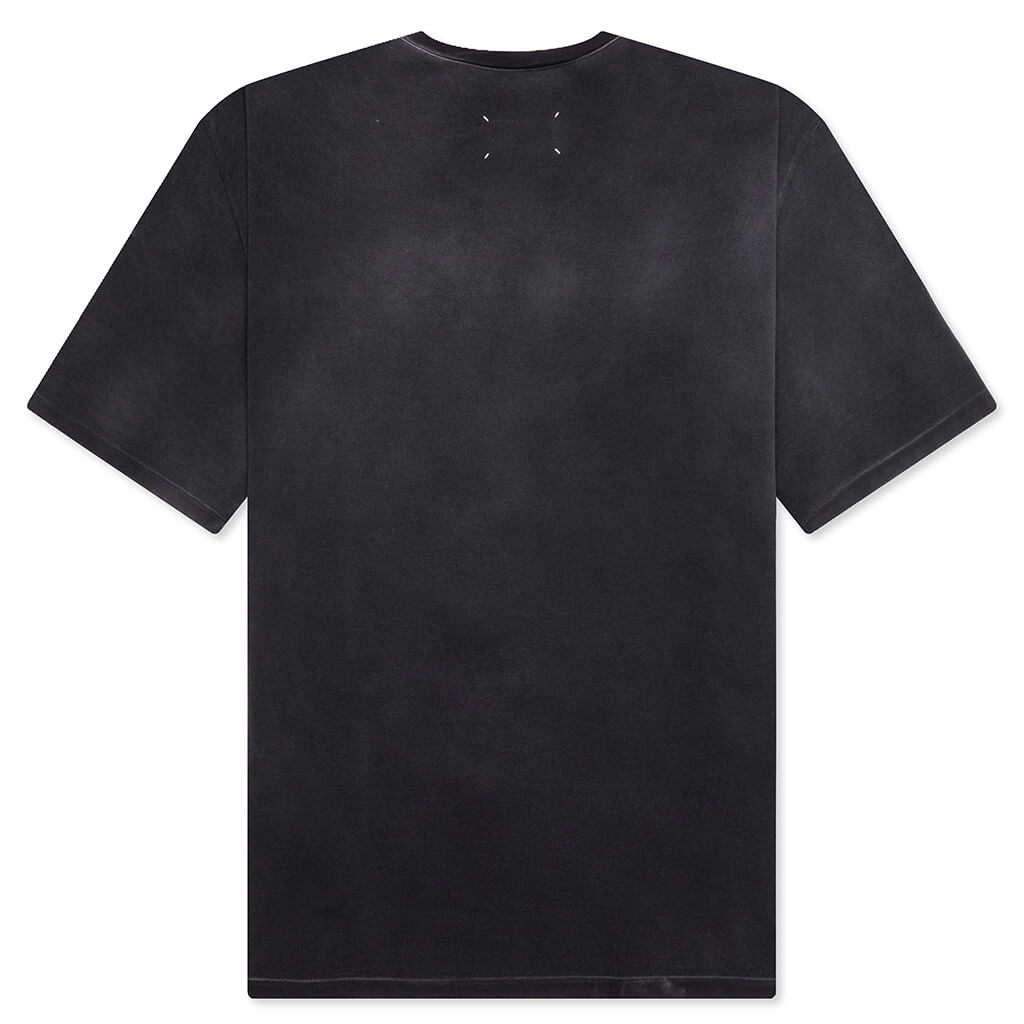 Distressed College Logo T-Shirt - Washed Black