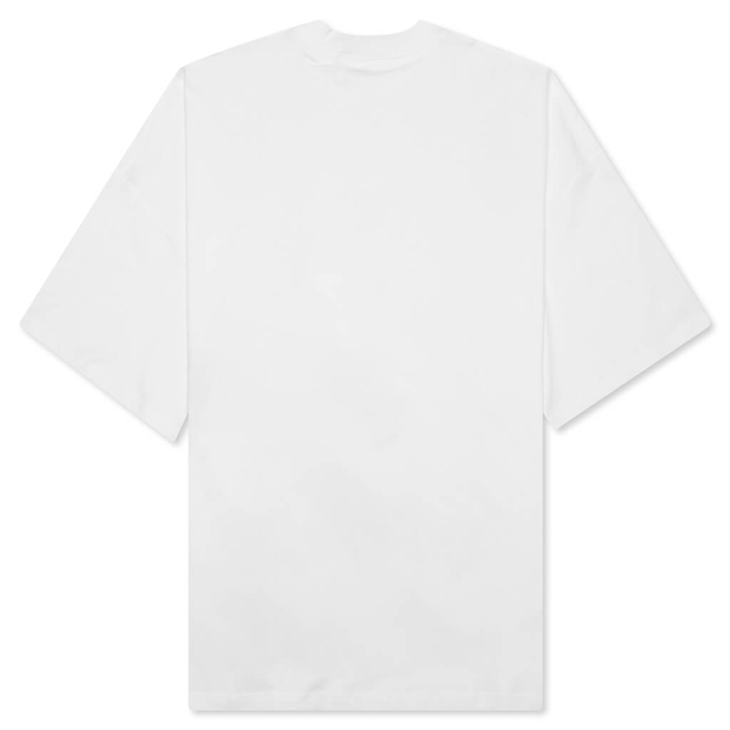 Mock Neck Boxy Fit T-Shirt - White, , large image number null