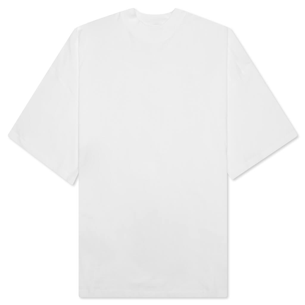 Mock Neck Boxy Fit T-Shirt - White, , large image number null