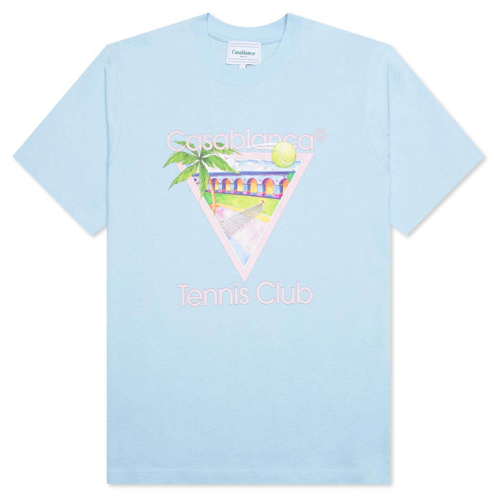 Tennis Club Icon Tee - Pale Blue