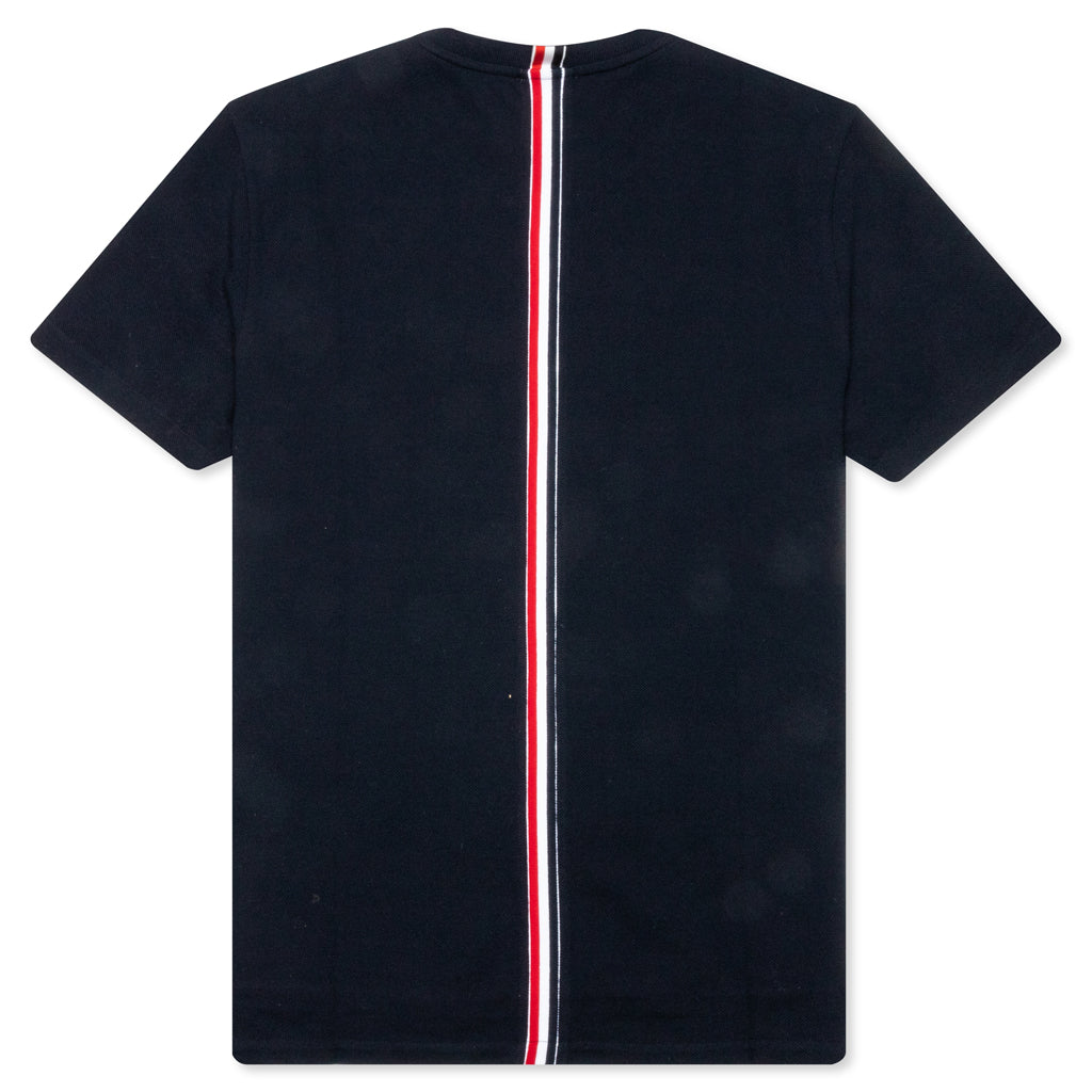 Center Back Stripe Pique Tee - Navy, , large image number null