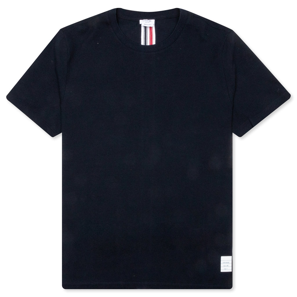 Center Back Stripe Pique Tee - Navy, , large image number null