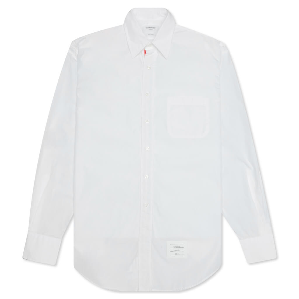 Classic L/S Button Down Shirt W/ GG Placket - White