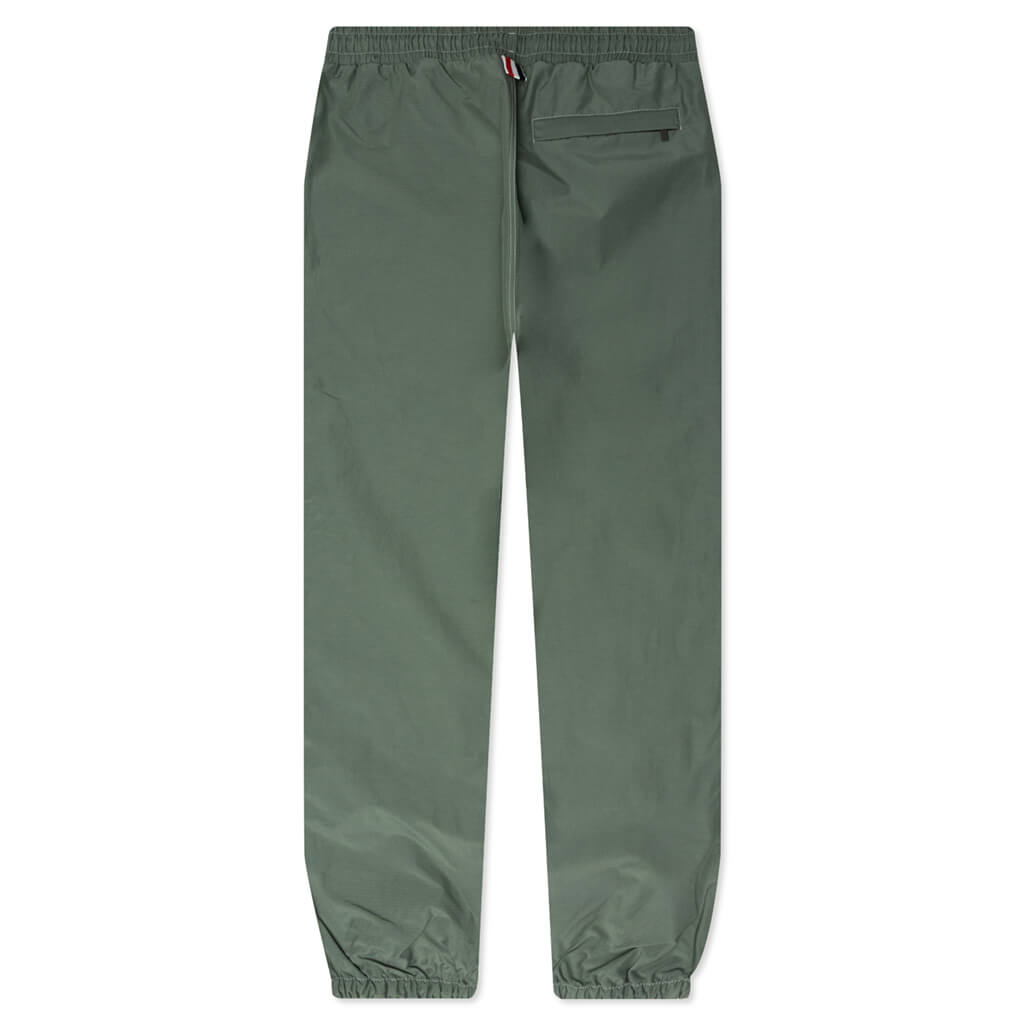 Contrast White Stitching Track Pants - Dark Green, , large image number null