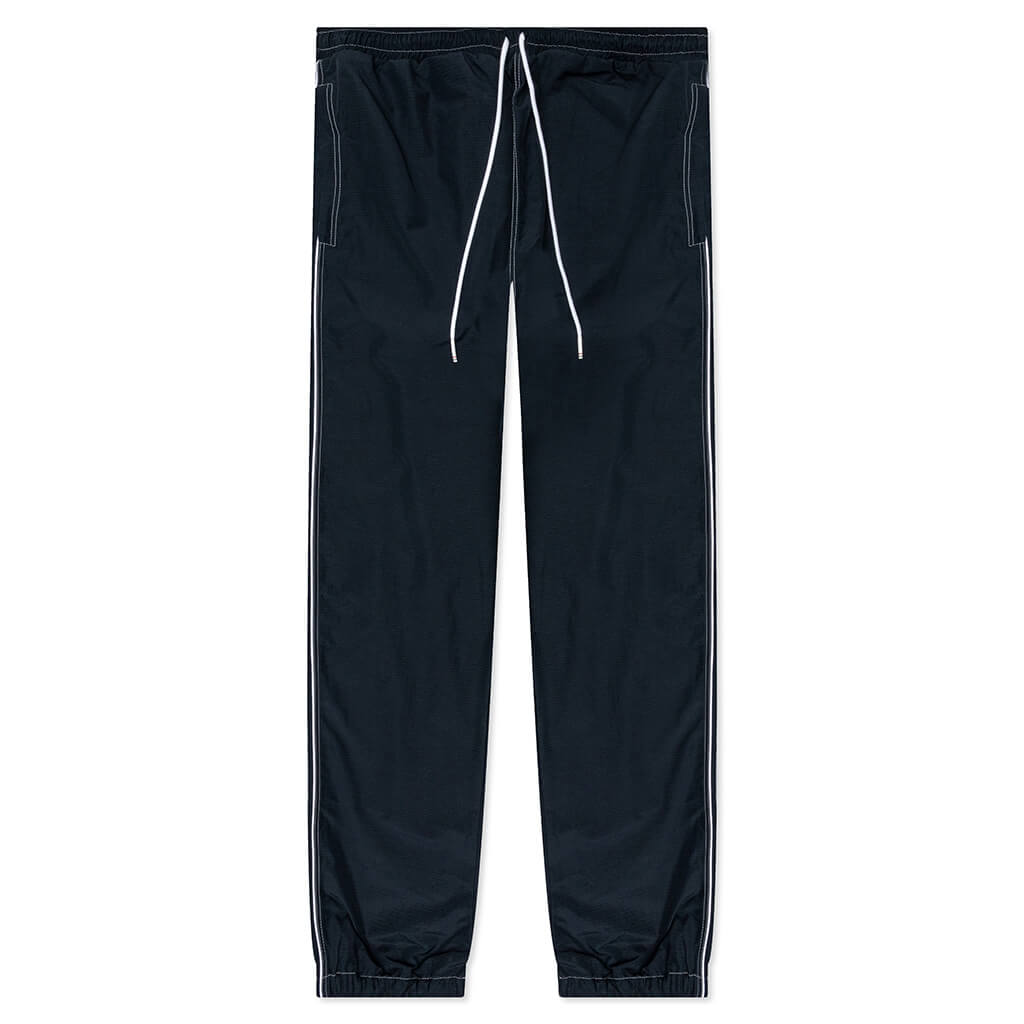 Contrast White Stitching Track Pants - Navy
