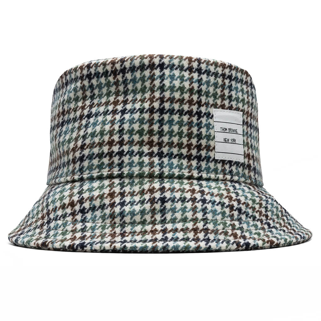 Houndstooth Lambswool Bucket Hat - Seasonal Multi