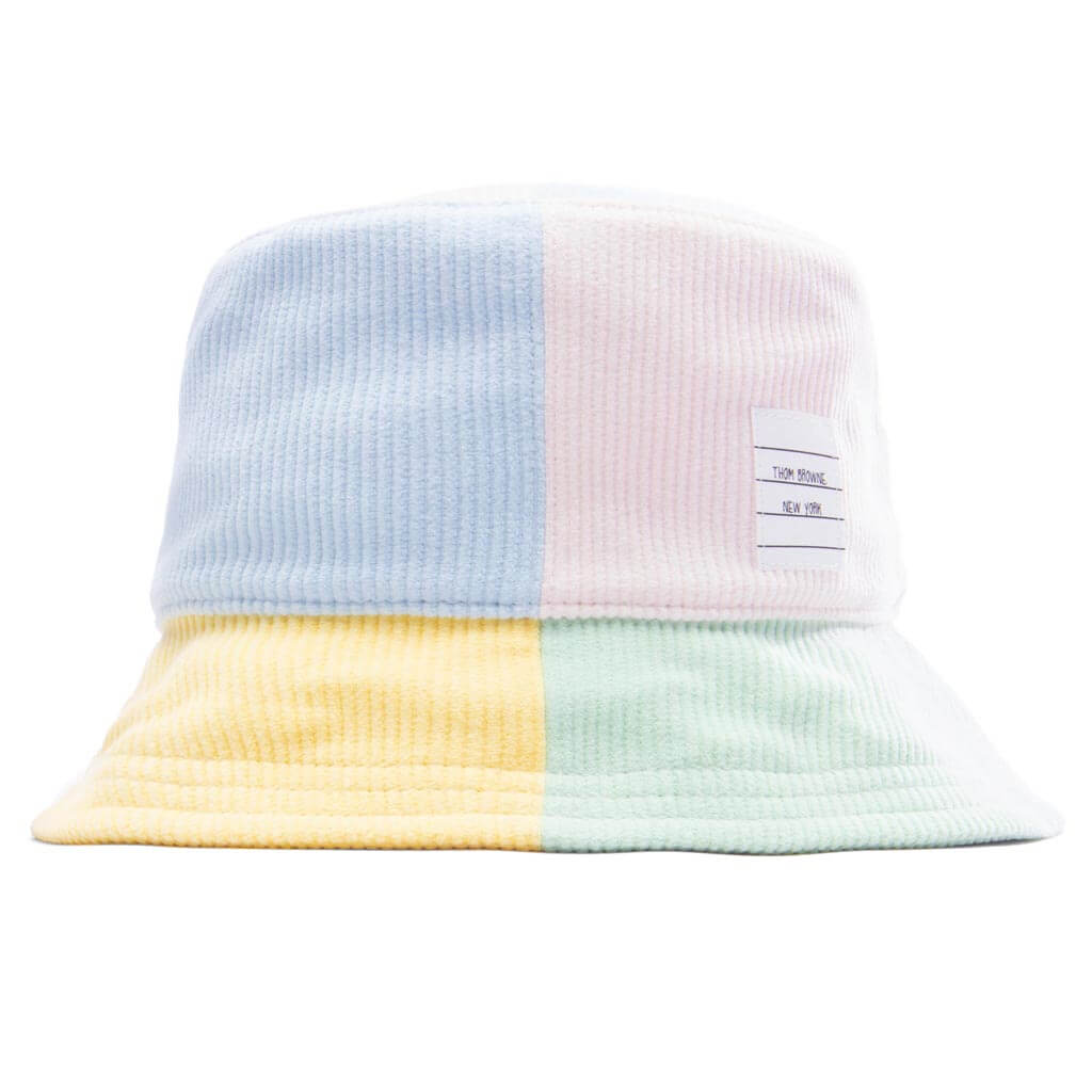 Quartered Funmix Corduroy Bucket Hat - Light Pink