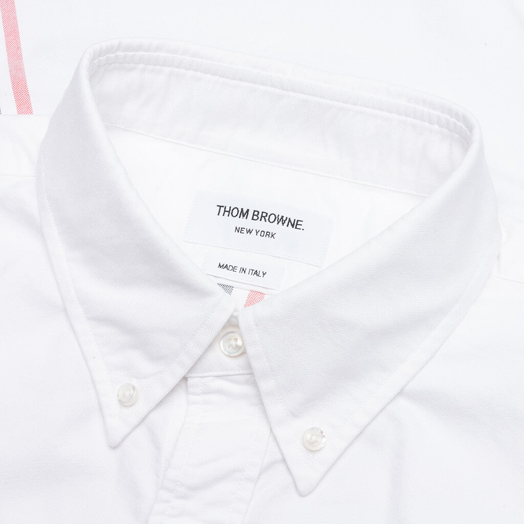 Solid Oxford Straight Fit Button Down L/S Shirt - White, , large image number null