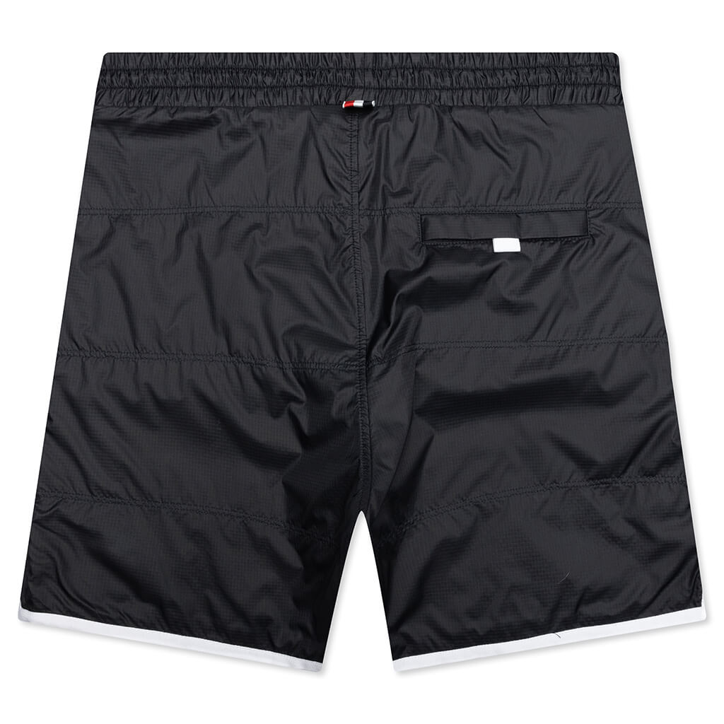 Track Shorts w/ Jersey Lining in Quilted Ripstop - Navy