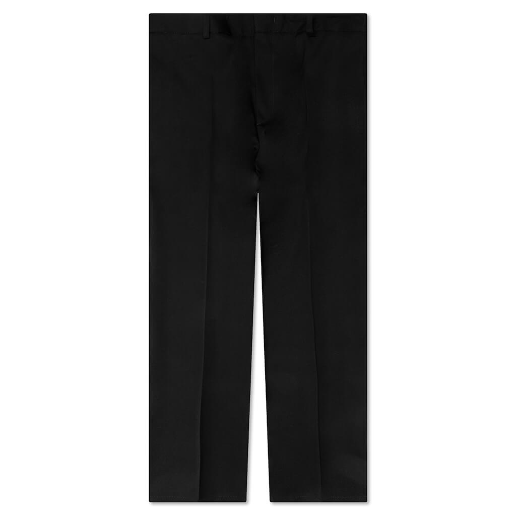 Straight Leg Wool Trouser - Black