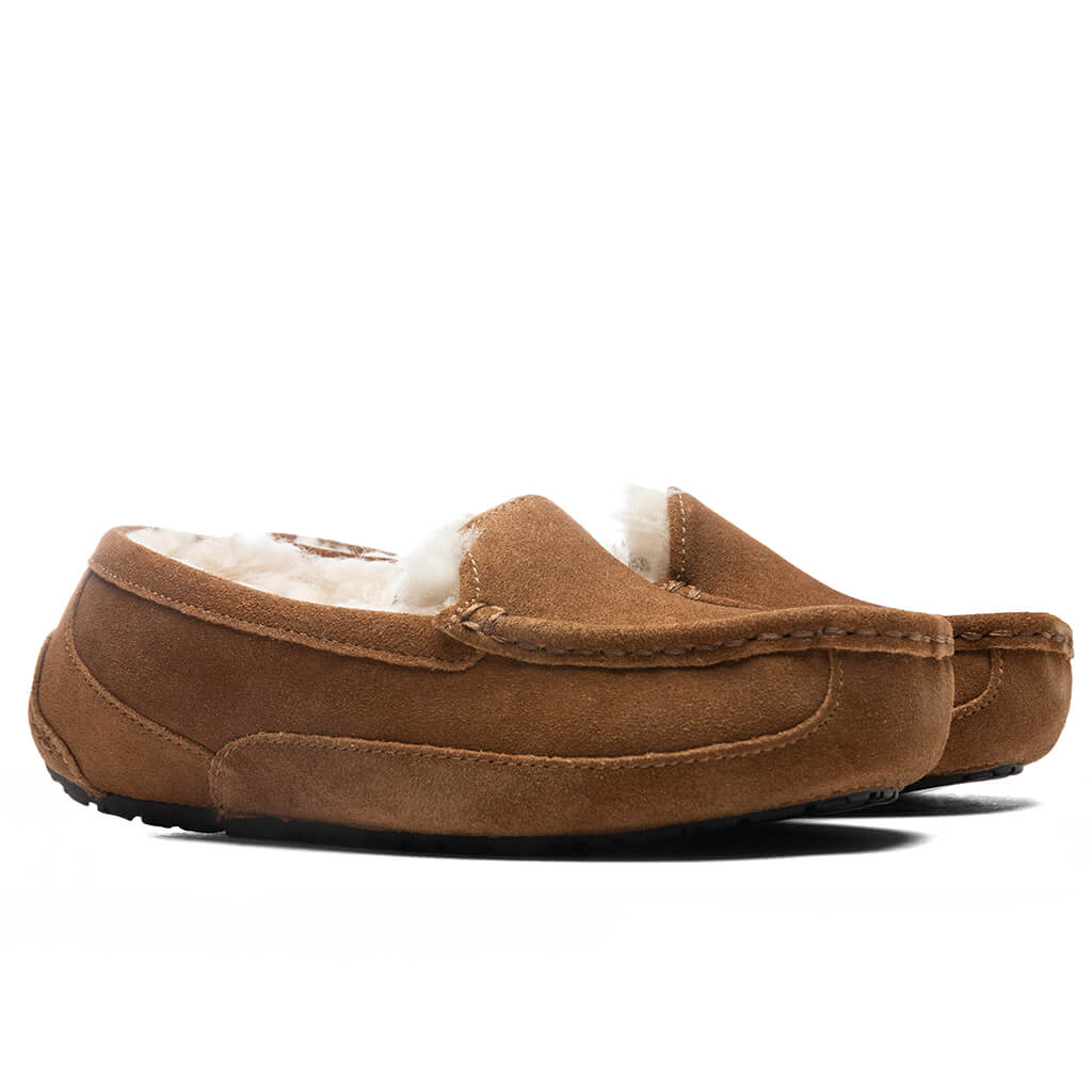 Kids Ascot Slipper - Chestnut Suede