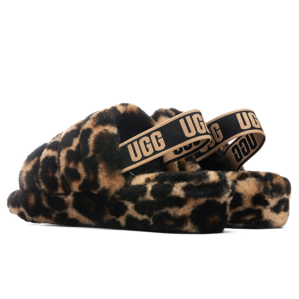 Women's Fluff Yeah Slide Panther Print - Butterscotch, , large image number null