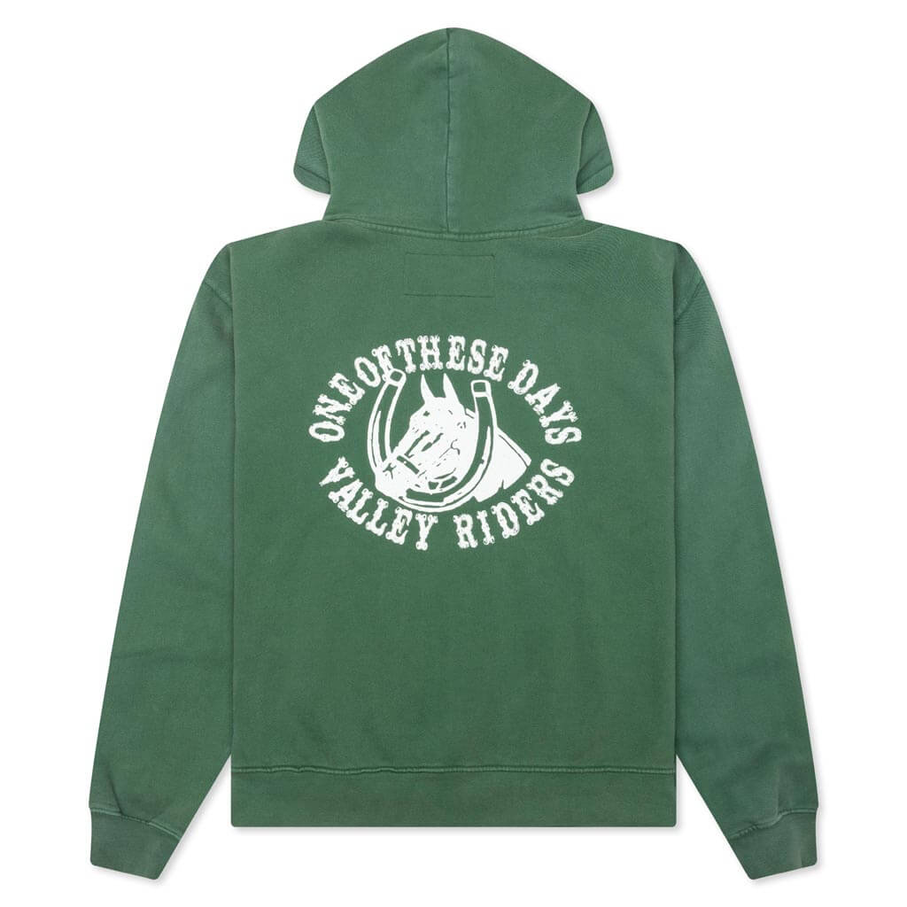 Valley Rider Hooded Sweatshirt - Washed Forest Green