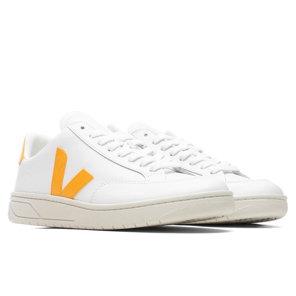 V-12 Leather - Extra White/Ouro