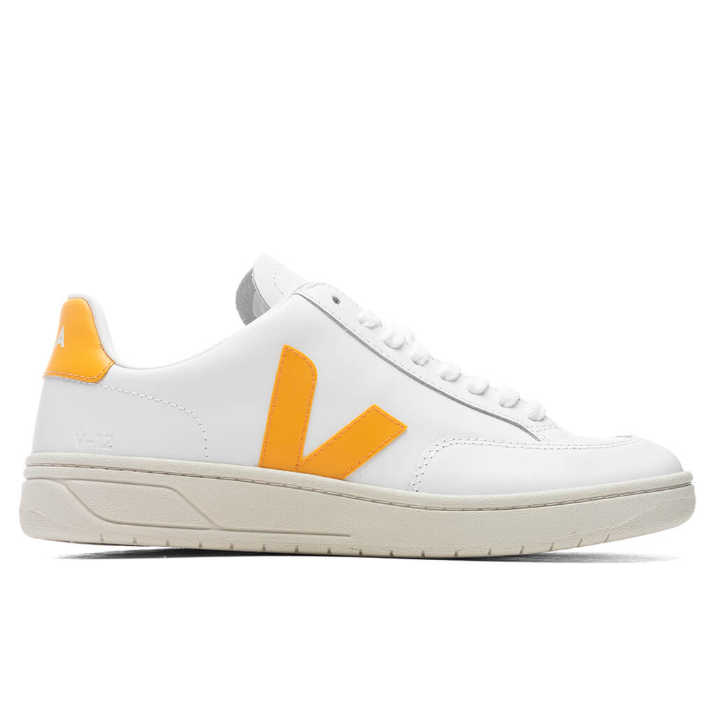 V-12 Leather - Extra White/Ouro