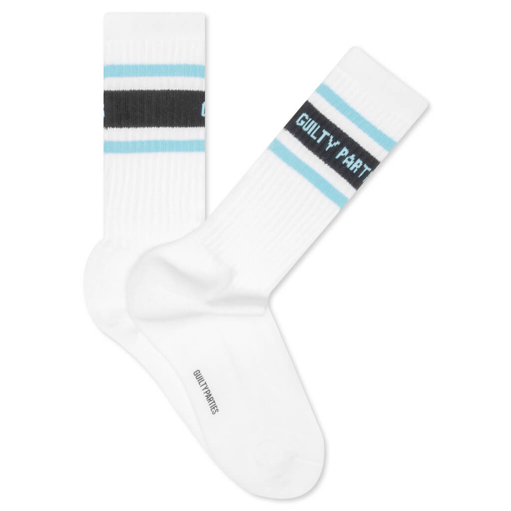 Skater Socks Type-2 - White/Blue