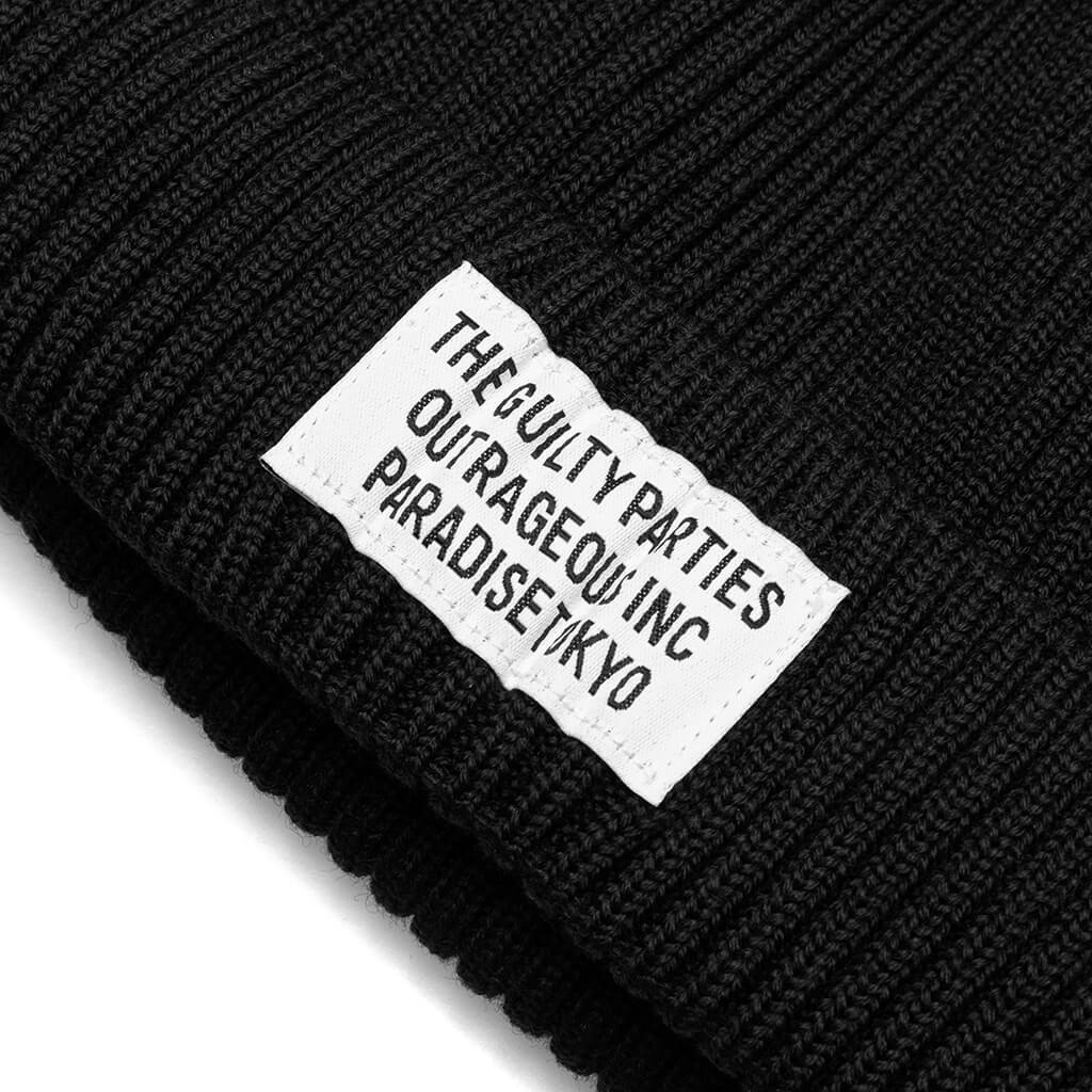 Wool Knit Watch Cap Type-1 - Black, , large image number null
