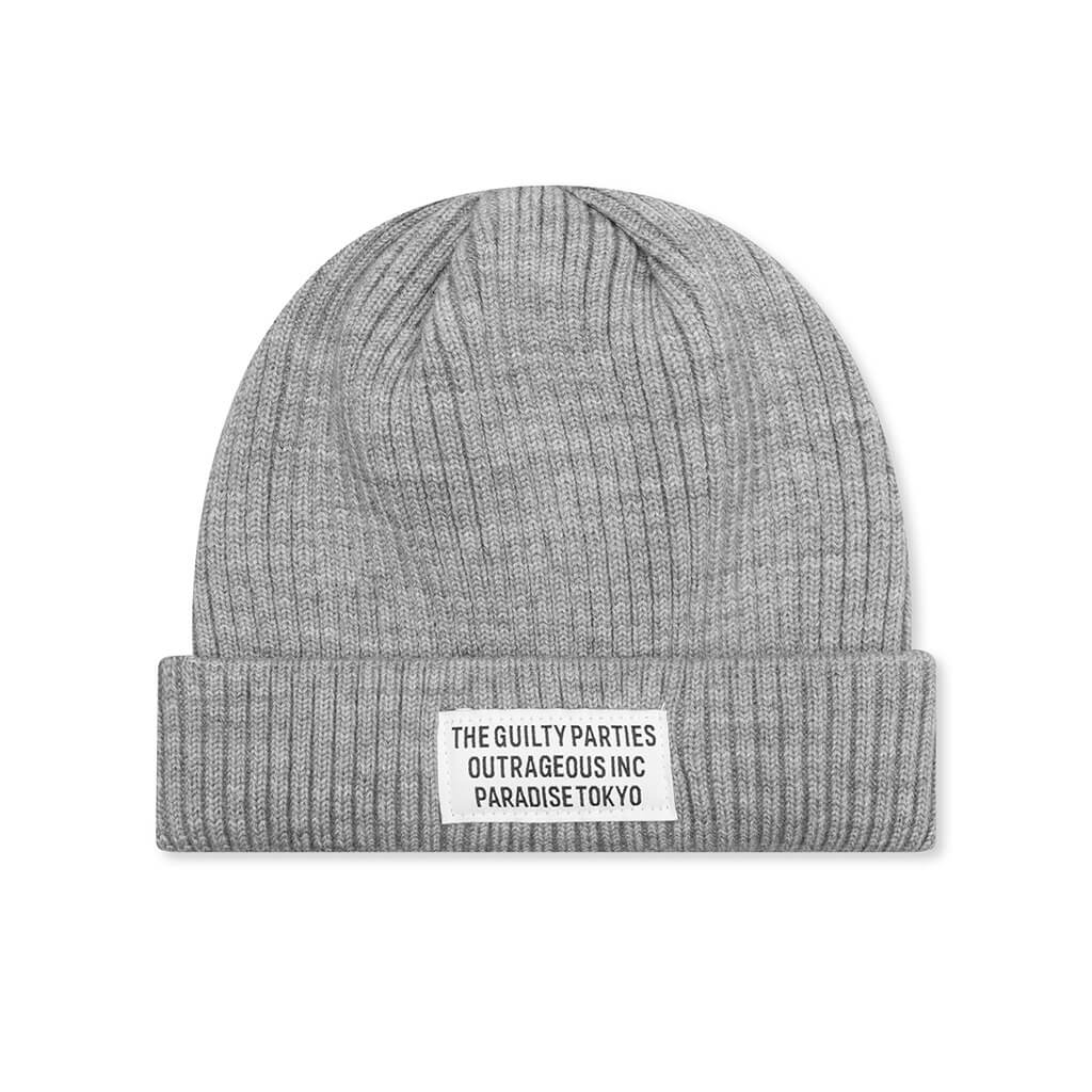 Wool Knit Watch Cap Type-1 - Grey