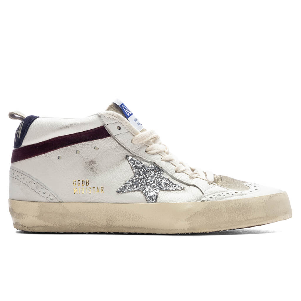 Women's Mid Star - White/Silver/Wine, , large image number null
