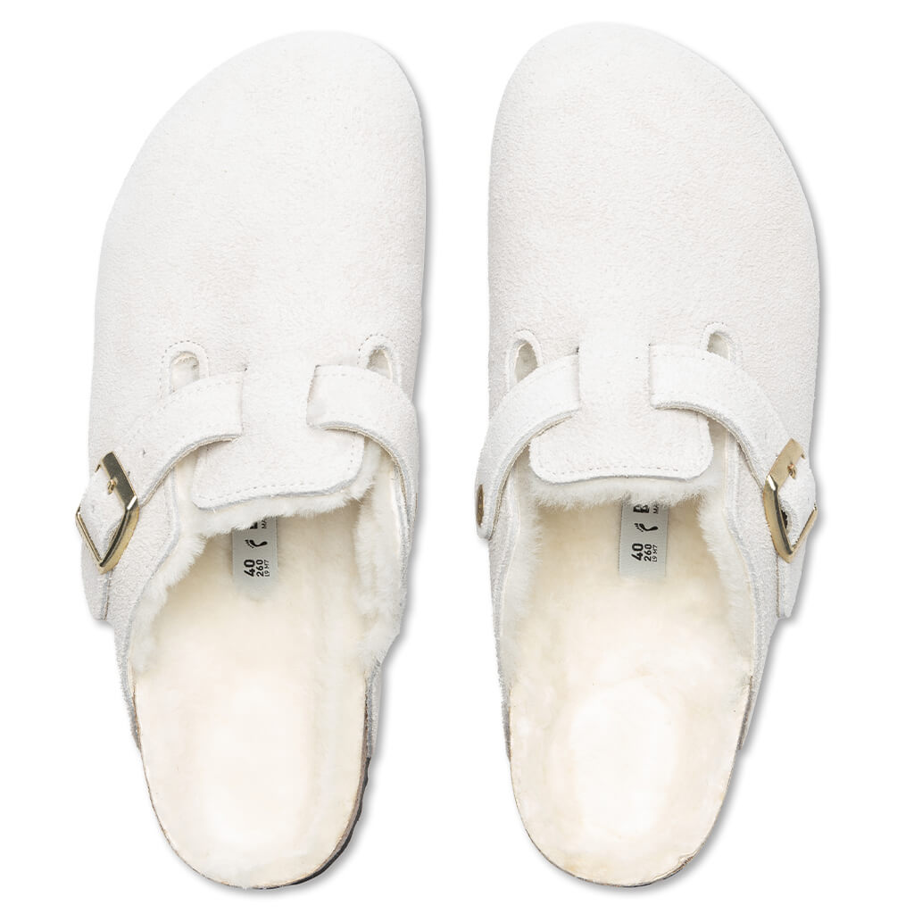 Women's Narrow Boston Shearling Suede - Antique White, , large image number null