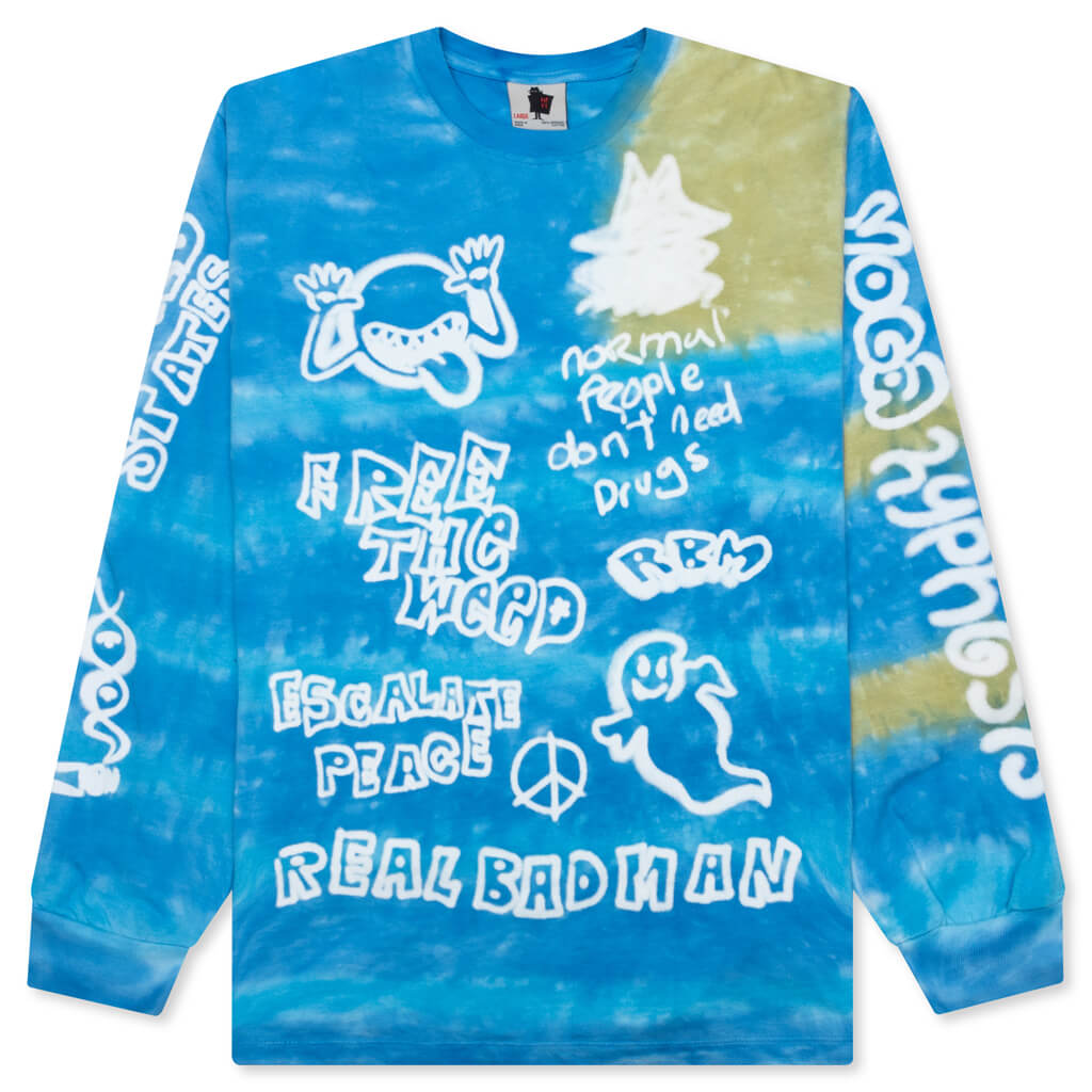 Youth Party L/S Tee - Blue/Tie Dye